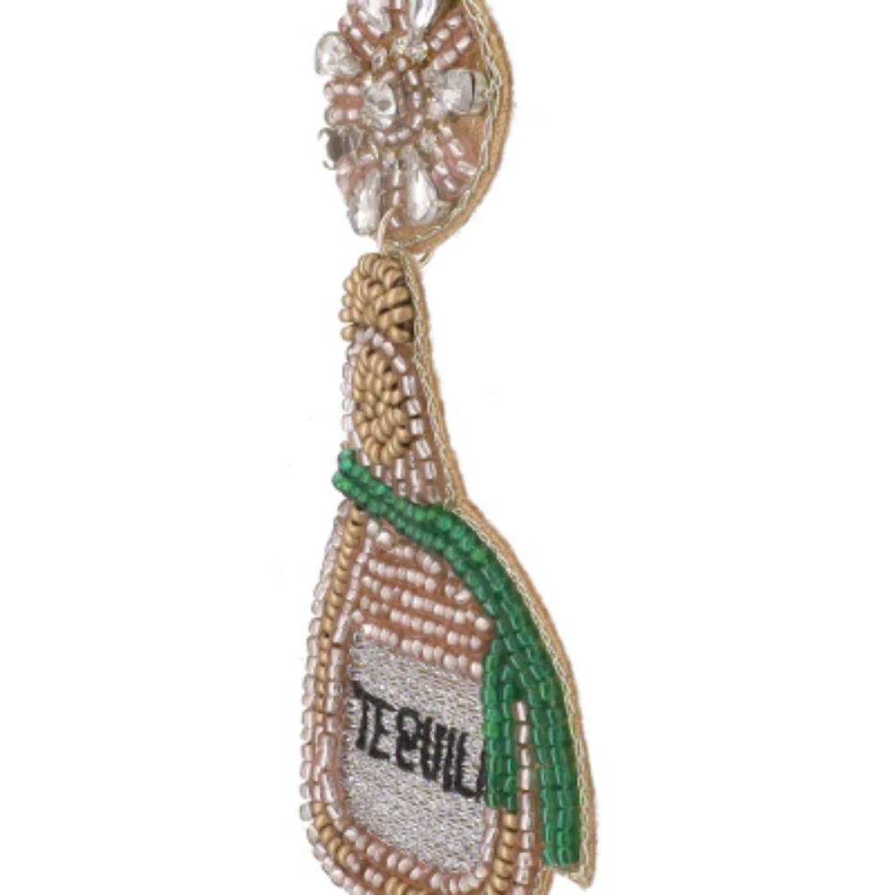 Seed Beaded Tequila Earrings - Picture 2 of 2